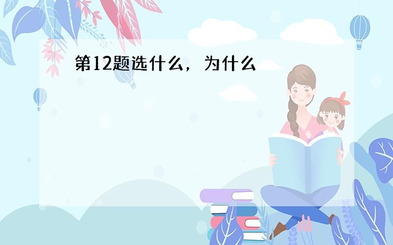 第12题选什么，为什么