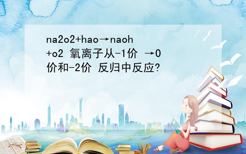 na2o2+hao→naoh+o2 氧离子从-1价 →0价和-2价 反归中反应?