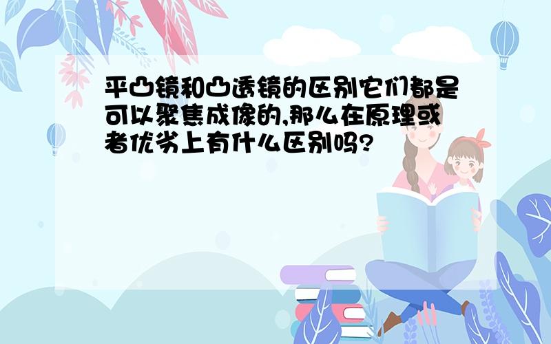 平凸镜和凸透镜的区别它们都是可以聚焦成像的,那么在原理或者优劣上有什么区别吗?