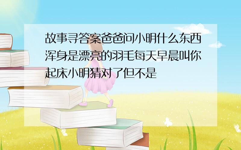 故事寻答案爸爸问小明什么东西浑身是漂亮的羽毛每天早晨叫你起床小明猜对了但不是