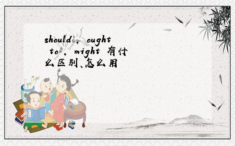 should , ought to , might 有什么区别、怎么用