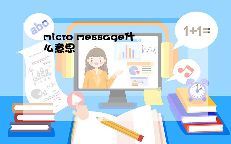 micro message什么意思