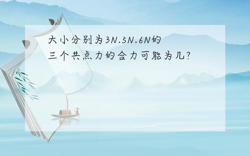 大小分别为3N.5N.6N的三个共点力的合力可能为几?