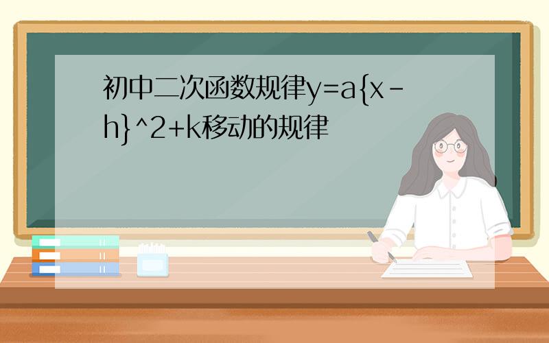 初中二次函数规律y=a{x-h}^2+k移动的规律