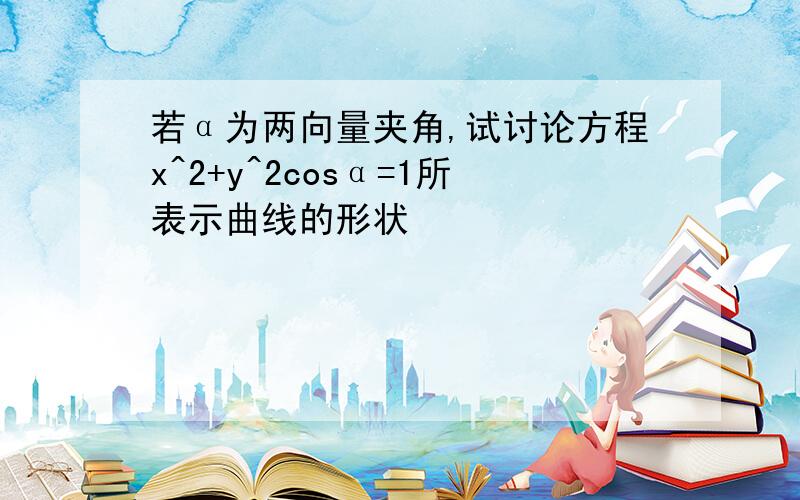 若α为两向量夹角,试讨论方程x^2+y^2cosα=1所表示曲线的形状