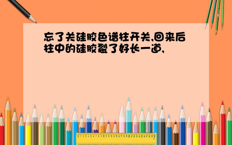 忘了关硅胶色谱柱开关,回来后柱中的硅胶裂了好长一道,