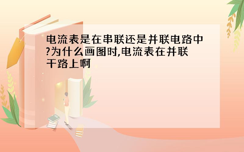 电流表是在串联还是并联电路中?为什么画图时,电流表在并联干路上啊