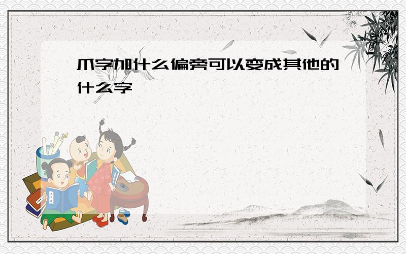 爪字加什么偏旁可以变成其他的什么字