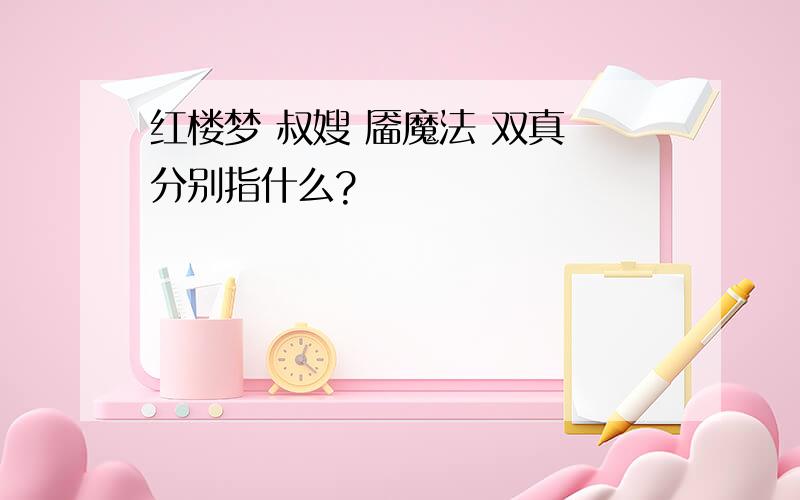 红楼梦 叔嫂 靥魔法 双真 分别指什么?