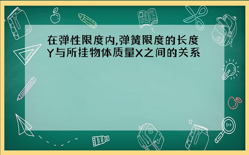 在弹性限度内,弹簧限度的长度Y与所挂物体质量X之间的关系