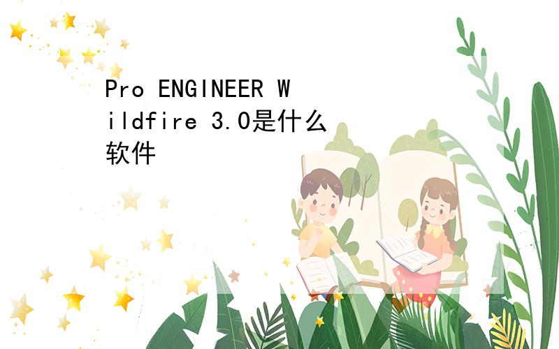 Pro ENGINEER Wildfire 3.0是什么软件