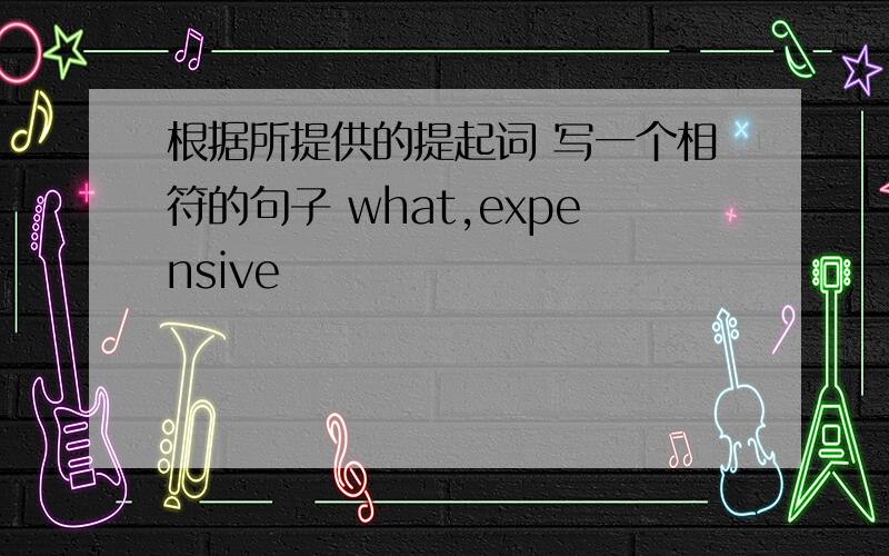 根据所提供的提起词 写一个相符的句子 what,expensive