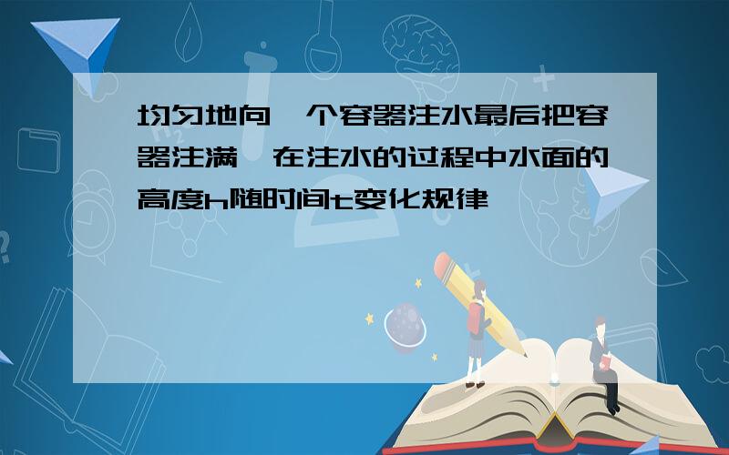 均匀地向一个容器注水最后把容器注满,在注水的过程中水面的高度h随时间t变化规律