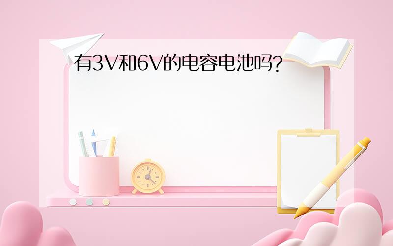 有3V和6V的电容电池吗?