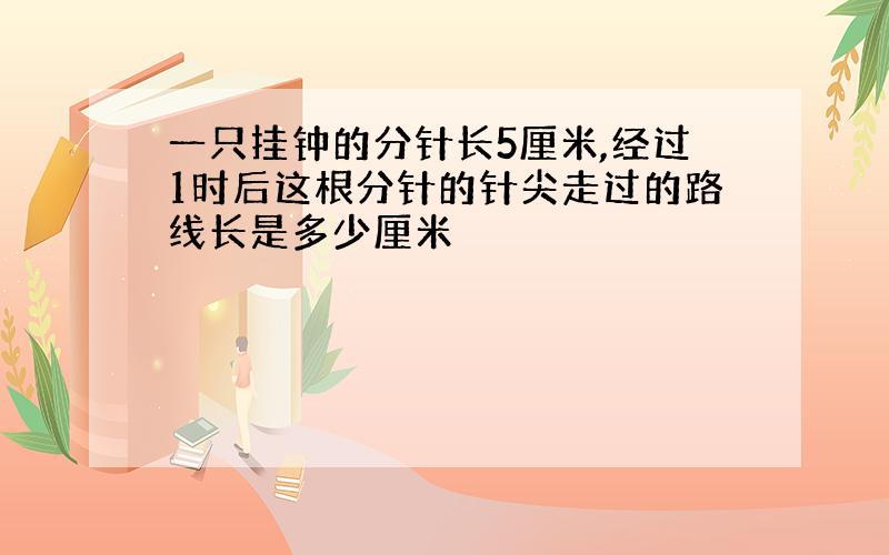 一只挂钟的分针长5厘米,经过1时后这根分针的针尖走过的路线长是多少厘米