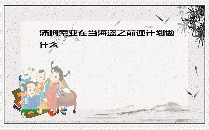 汤姆索亚在当海盗之前还计划做什么