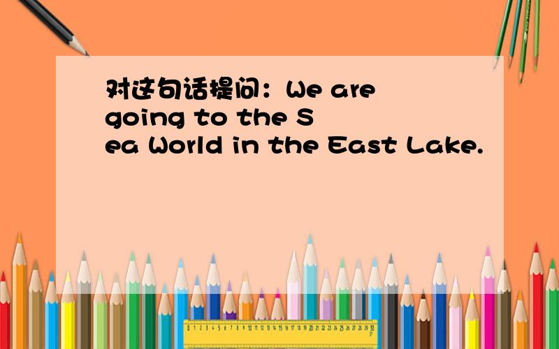 对这句话提问：We are going to the Sea World in the East Lake.