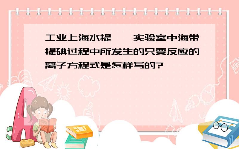 工业上海水提溴,实验室中海带提碘过程中所发生的只要反应的离子方程式是怎样写的?