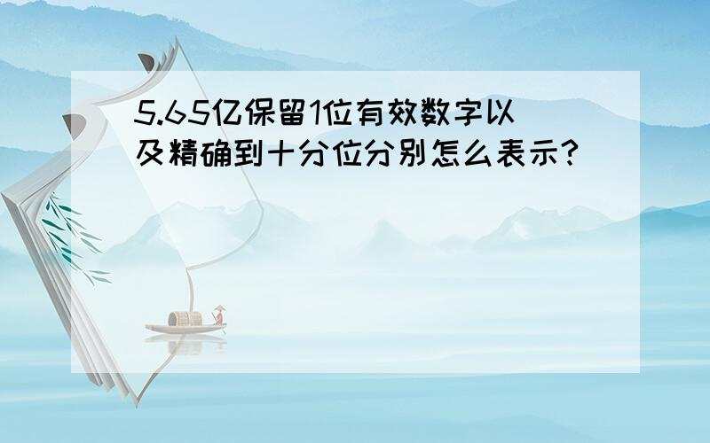 5.65亿保留1位有效数字以及精确到十分位分别怎么表示?