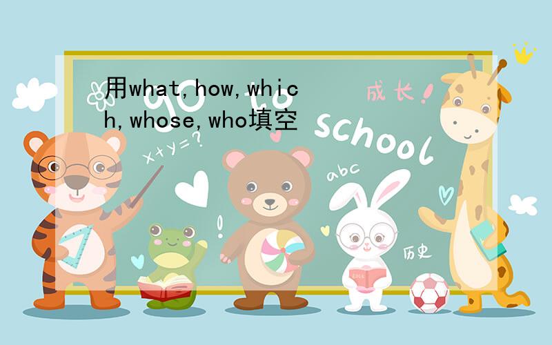 用what,how,which,whose,who填空