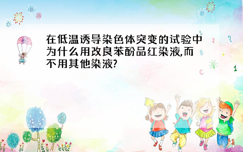 在低温诱导染色体突变的试验中为什么用改良苯酚品红染液,而不用其他染液?