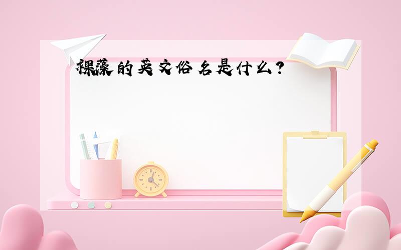 裸藻的英文俗名是什么?