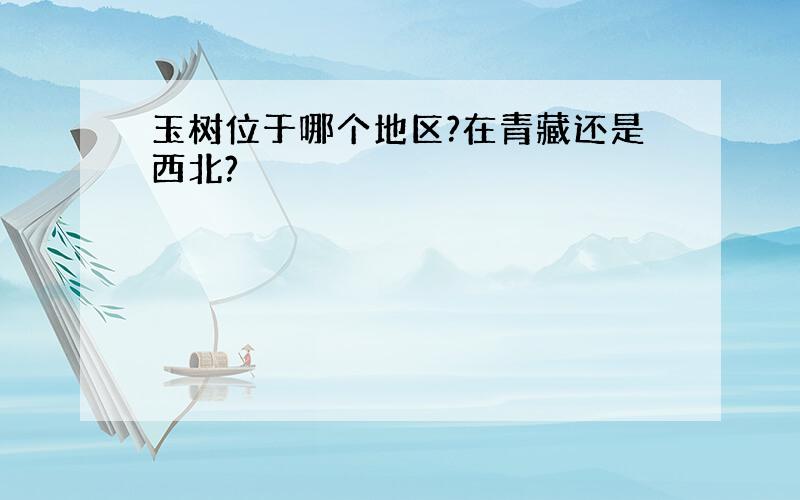 玉树位于哪个地区?在青藏还是西北?