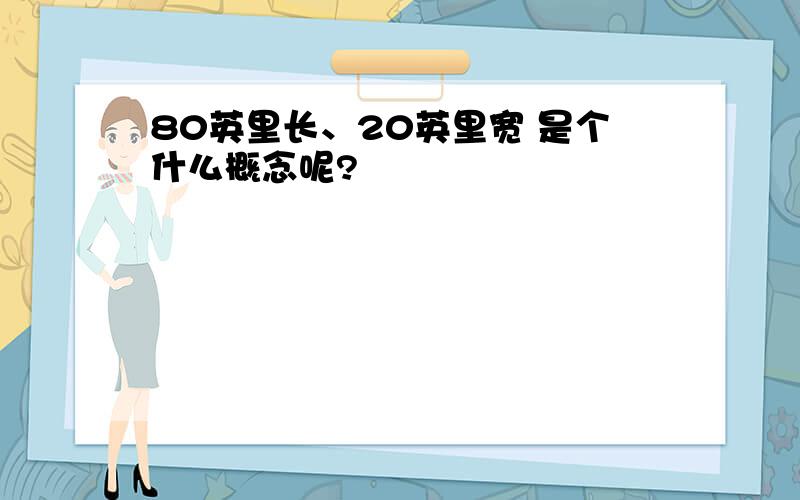 80英里长、20英里宽 是个什么概念呢?