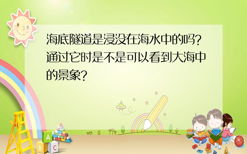 海底隧道是浸没在海水中的吗?通过它时是不是可以看到大海中的景象?