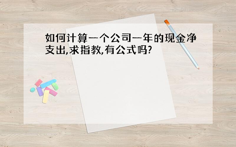 如何计算一个公司一年的现金净支出,求指教,有公式吗?