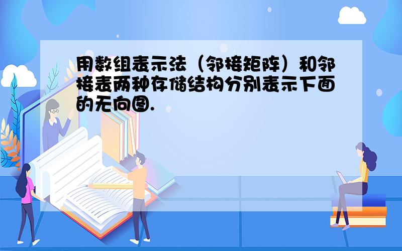 用数组表示法（邻接矩阵）和邻接表两种存储结构分别表示下面的无向图.