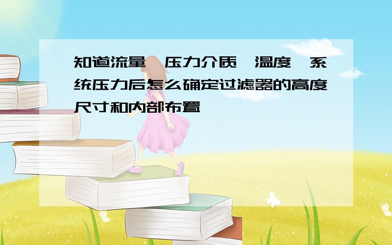 知道流量、压力介质,温度、系统压力后怎么确定过滤器的高度尺寸和内部布置