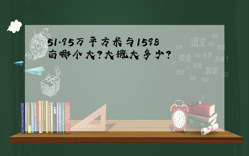 51.95万平方米与1598亩哪个大?大概大多少?