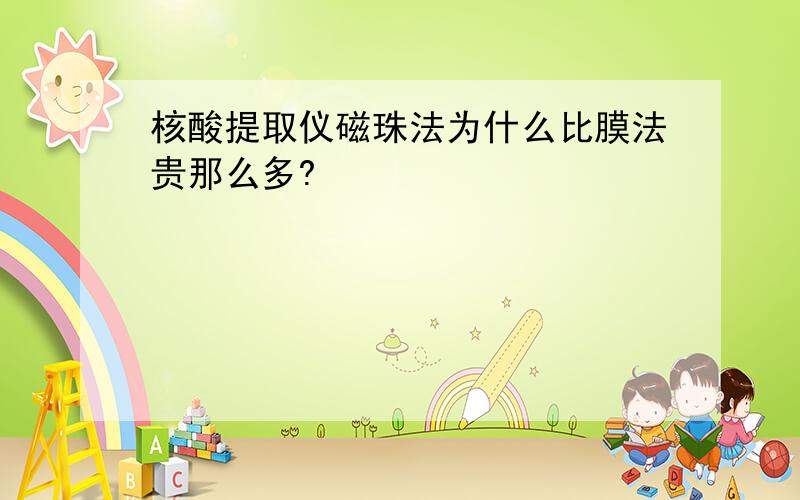 核酸提取仪磁珠法为什么比膜法贵那么多?