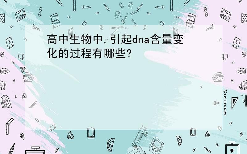 高中生物中,引起dna含量变化的过程有哪些?