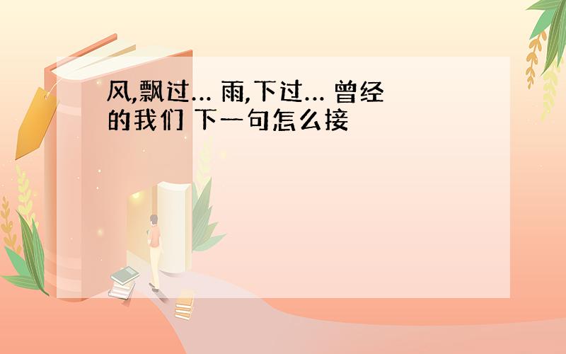 风,飘过… 雨,下过… 曾经的我们 下一句怎么接