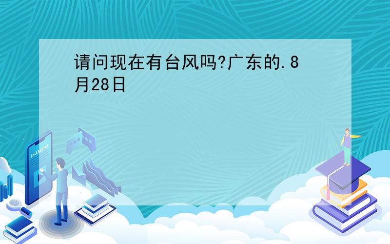 请问现在有台风吗?广东的.8月28日