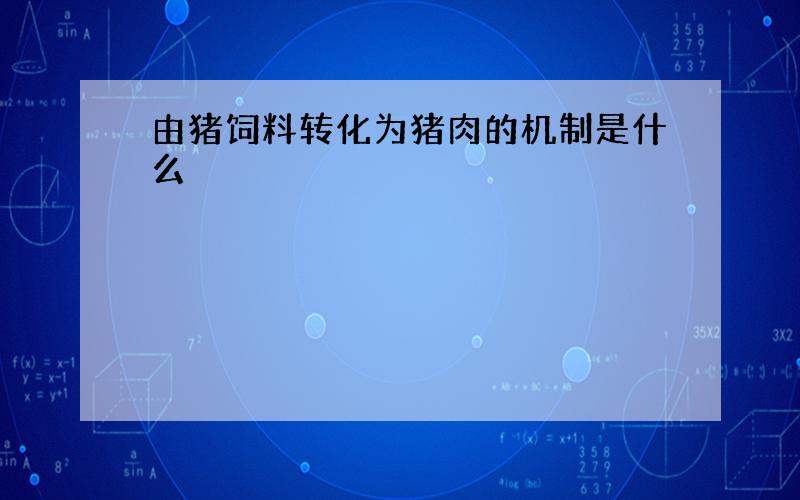 由猪饲料转化为猪肉的机制是什么