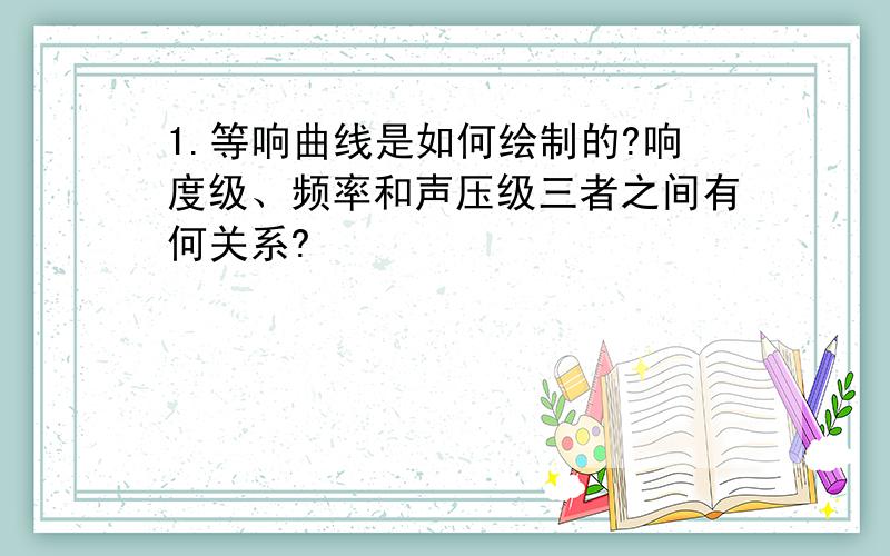 1.等响曲线是如何绘制的?响度级、频率和声压级三者之间有何关系?