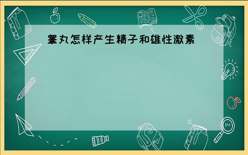 睾丸怎样产生精子和雄性激素