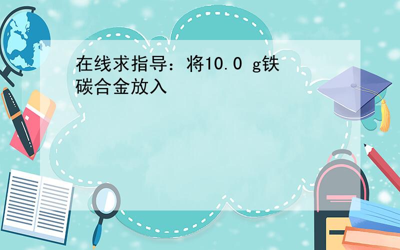 在线求指导：将10.0 g铁碳合金放入