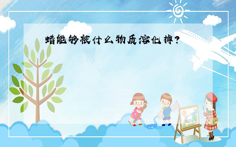 蜡能够被什么物质溶化掉?