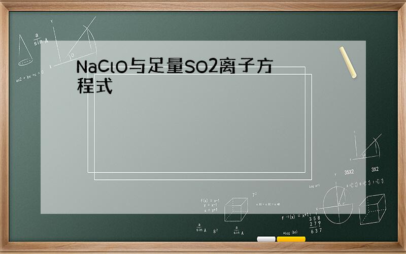 NaClO与足量SO2离子方程式