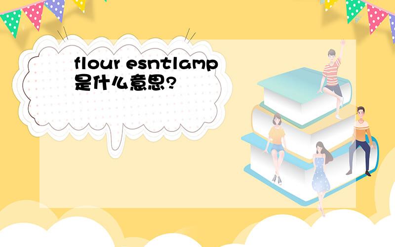 flour esntlamp是什么意思?