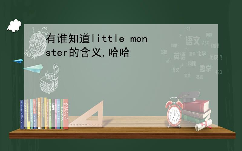 有谁知道little monster的含义,哈哈