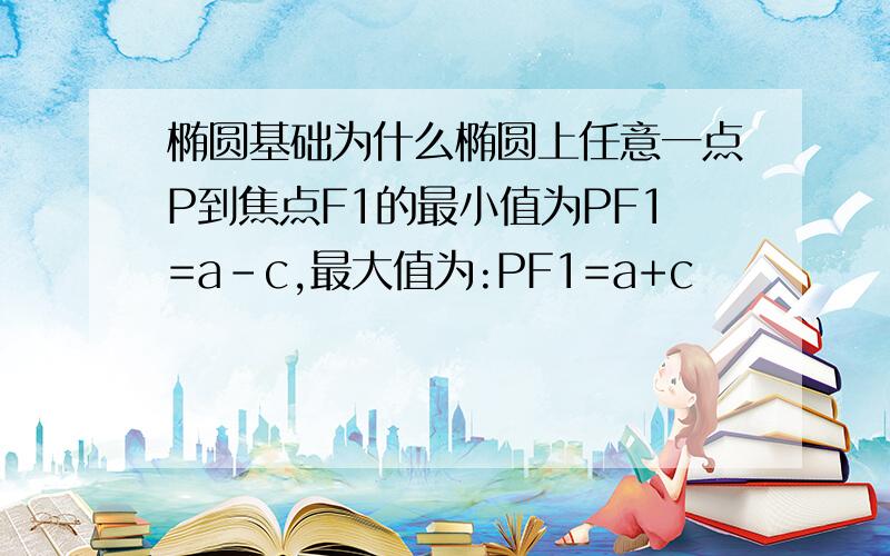 椭圆基础为什么椭圆上任意一点P到焦点F1的最小值为PF1=a-c,最大值为:PF1=a+c