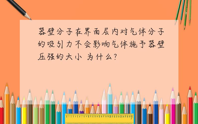 器壁分子在界面层内对气体分子的吸引力不会影响气体施予器壁压强的大小 为什么?