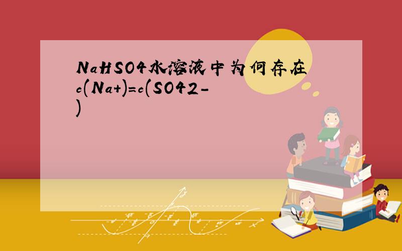 NaHSO4水溶液中为何存在c(Na+)=c(SO42-)