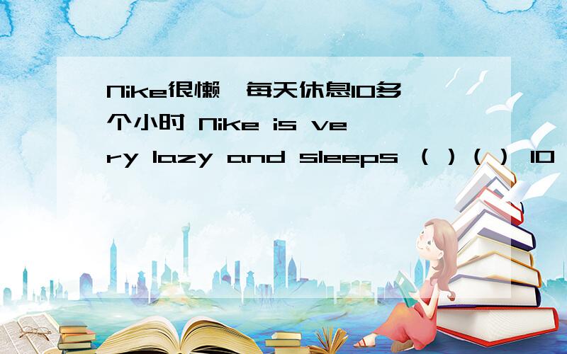 Nike很懒,每天休息10多个小时 Nike is very lazy and sleeps （）（） 10 hours