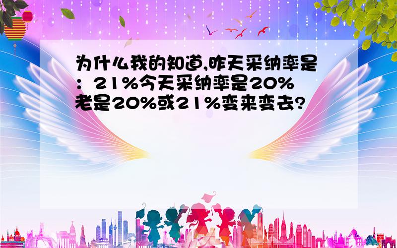 为什么我的知道,昨天采纳率是：21%今天采纳率是20% 老是20%或21%变来变去?